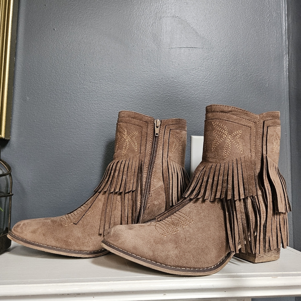 Tassel Boots - Taupe - 9M-  W/ Box
